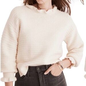 Madewell Women's Cream Crew Neck Sweater
